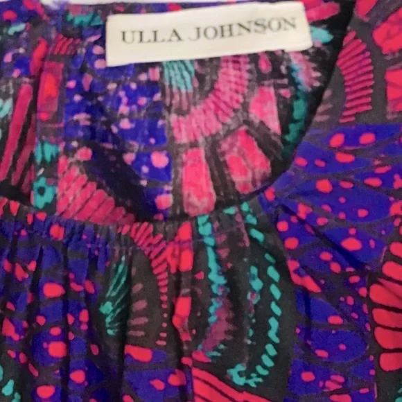 ULLA JOHNSON Tulia Printed Cotton Top In Purple NWOT
